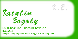 katalin bogoly business card